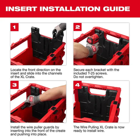 Milwaukee 48-22-8044 PACKOUT XL Crate Wire Pulling Inserts Fits 1/2" EMT Conduit (2 Pack)