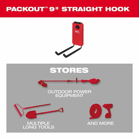 Milwaukee 48-22-8330 PACKOUT Shop Storage 9" Straight Hook