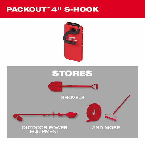 Milwaukee 48-22-8333 PACKOUT Shop Storage 4" S Hook