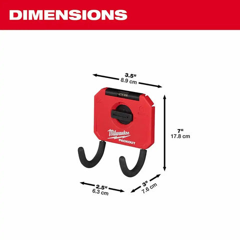 Milwaukee 48-22-8335 PACKOUT Shop Storage 3" Curved Hook