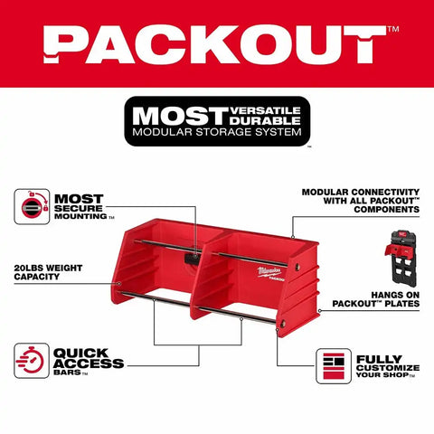Milwaukee 48-22-8340 PACKOUT Shop Storage Tool Rack
