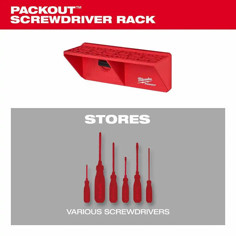 Milwaukee 48-22-8341 PACKOUT Shop Storage Screwdriver Rack