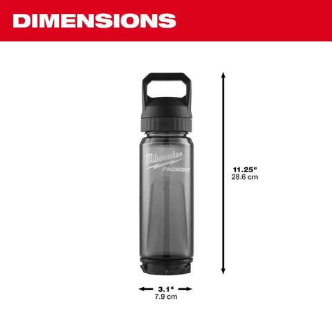 Milwaukee 48-22-8371B PACKOUT 25oz Bottle with Chug Lid - Black