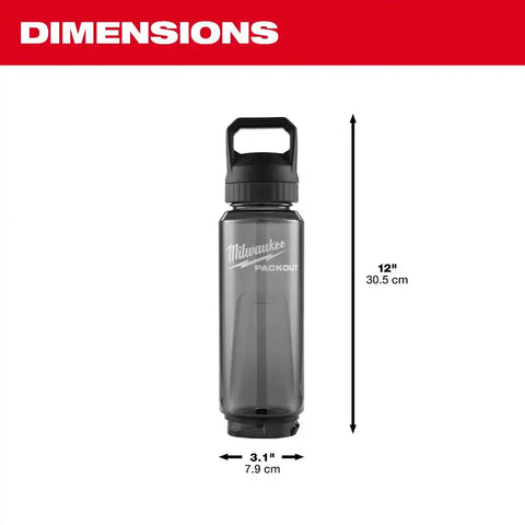 Milwaukee 48-22-8372B PACKOUT 34oz Bottle with Chug Lid - Black