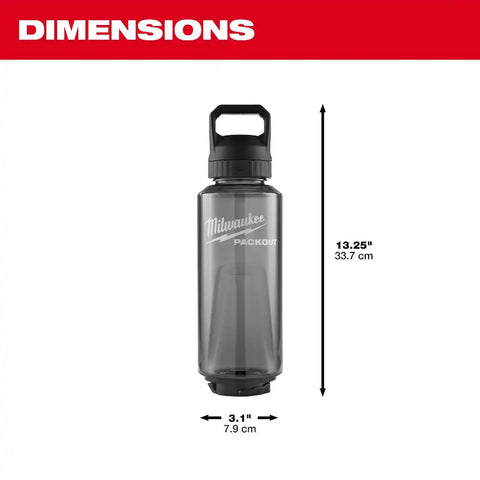 Milwaukee 48-22-8373B PACKOUT 48oz Bottle with Chug Lid - Black