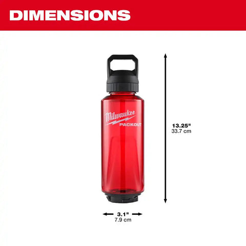 Milwaukee 48-22-8373R PACKOUT 48oz Bottle with Chug Lid - Red