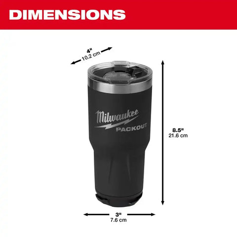 Milwaukee 48-82-8393BP PACKOUT 30oz Tumbler - Black