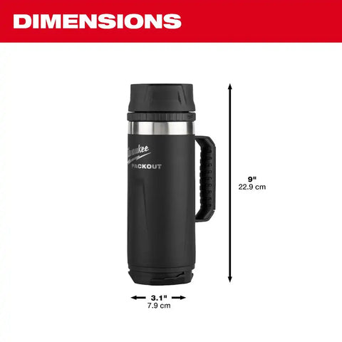 Milwaukee 48-22-8394B PACKOUT 18oz Insulated Mug with Sip Lid