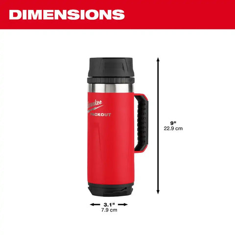 Milwaukee 48-22-8394R PACKOUT 18oz Insulated Mug with Sip Lid