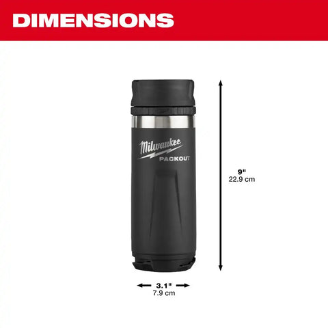 Milwaukee 48-22-8395B PACKOUT 18oz Insulated Bottle with Sip Lid