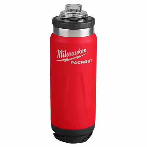 Milwaukee 48-22-8396R PACKOUT 24oz Insulated Bottle with Chug Lid - Red