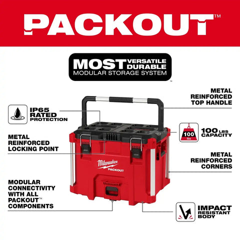 Milwaukee 48-22-8423 PACKOUT XL Tool Box 22.6 in. W x 16.46 in. L x 17.95 in. H