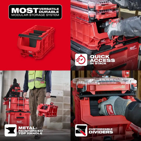 Milwaukee 48-22-8437 PACKOUT Compact Crate 15.75" x 9.13" x 8.75" with Dividers
