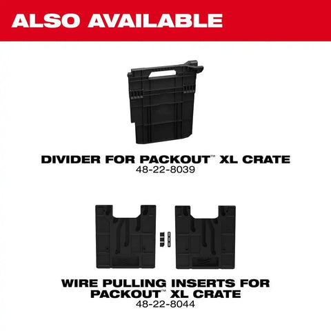Milwaukee 48-22-8439 PACKOUT XL Crate Modular Tool Storage with 75 lb Capacity