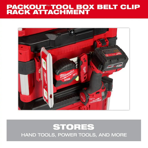 Milwaukee 48-22-8609 PACKOUT Tool Box Belt Clip Rack Attachment (1 Pack)