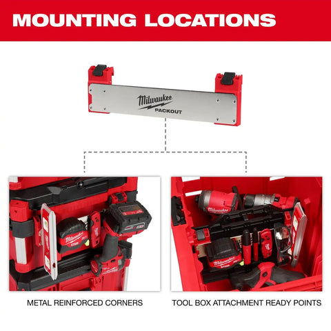 Milwaukee 48-22-8609 PACKOUT Tool Box Belt Clip Rack Attachment (1 Pack)