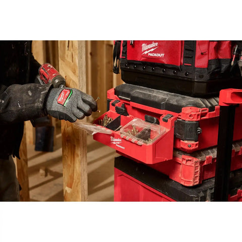 Milwaukee 48-22-8610 PACKOUT Tool Box 2-Bin Small Parts Attachment with Clear Lid (1 Each)