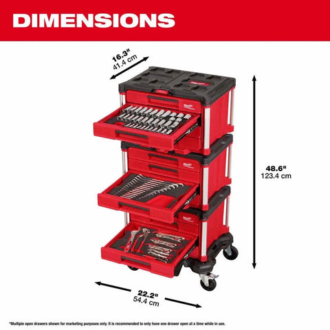 Milwaukee 48-22-9495 366pc. Master Mechanics Hand Tool Set with PACKOUT Drawers and Dolly