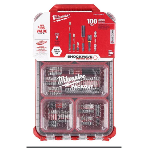 Milwaukee 48-32-4082 100PC Shockwave Packout Kit