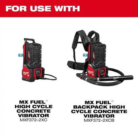 Milwaukee 48-37-0722H MX FUEL High Cycle Concrete Vibrator 7' Whip w/ 2.25" Head