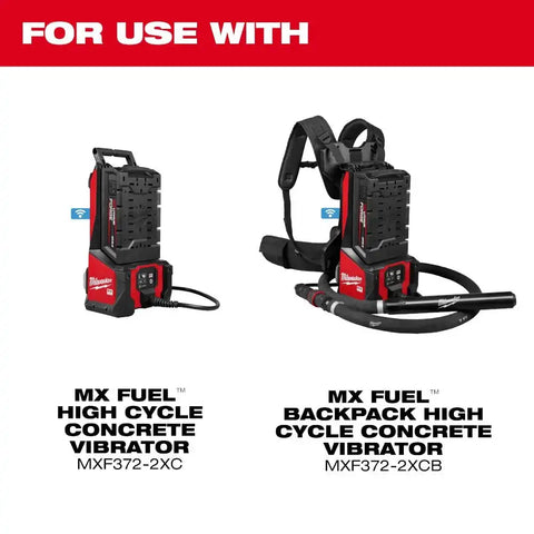 Milwaukee 48-37-1622H MX FUEL High Cycle Concrete Vibrator 16' Whip w/ 2.25" Head