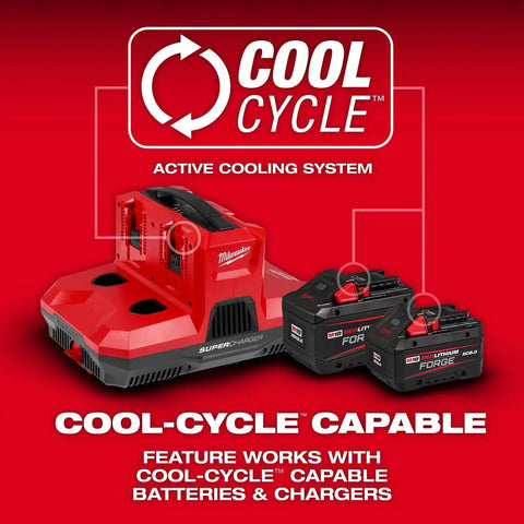 Milwaukee 48-59-1818 M18 and M12 Four Bay Simultaneous Super Charger with PACKOUT Compatibility