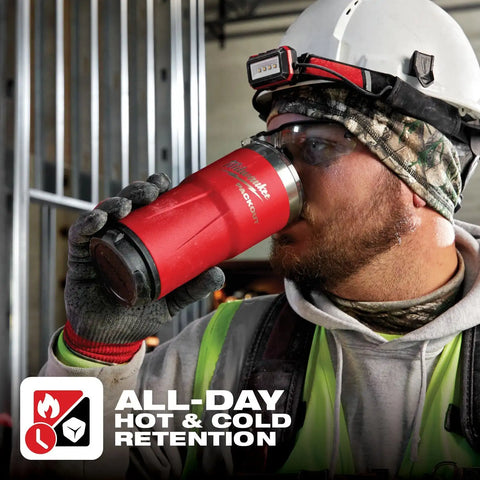 Milwaukee 48-82-8392R PACKOUT 20 oz. Twist-to-Lock Insulated Tumbler with Sliding Magnetic Lid