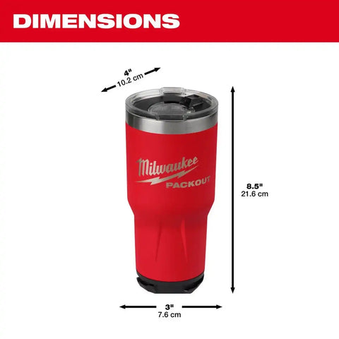 Milwaukee 48-82-8393R PACKOUT 30oz Tumbler Red