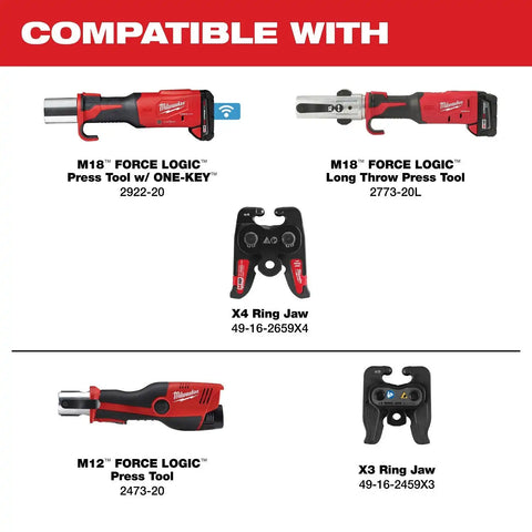 Milwaukee 49-16-2650MX 1/4" Streamline ACR Pivoting Press Ring