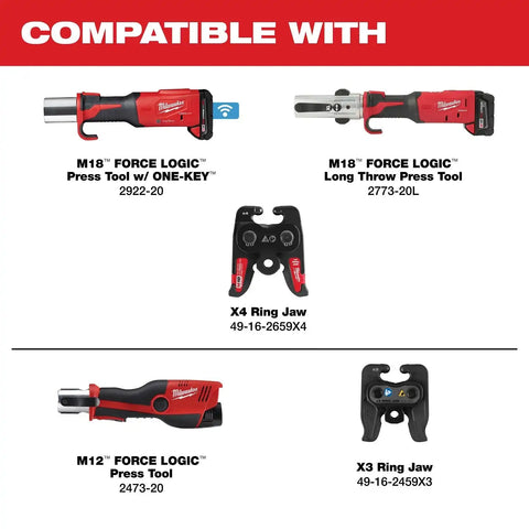 Milwaukee 49-16-2654MX 5/8" Streamline ACR Pivoting Press Ring