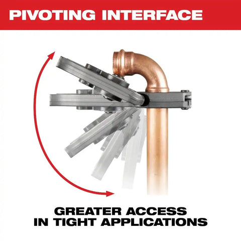 Milwaukee 49-16-2690X 2-1/2" - 4" CTS-V Pivoting Press Ring Kit for M18 FORCE LOGIC Press Tools