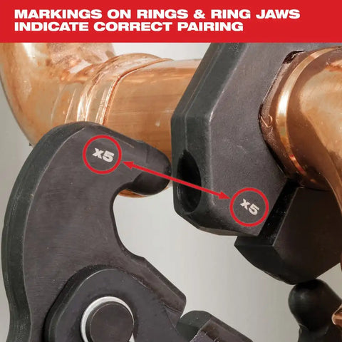 Milwaukee 49-16-2690X 2-1/2" - 4" CTS-V Pivoting Press Ring Kit for M18 FORCE LOGIC Press Tools