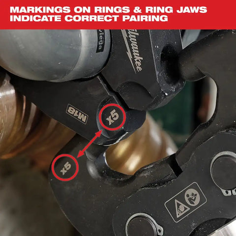 Milwaukee 49-16-2698X 2-1/2"- 4" IPS-P Pivoting Press Ring Kit for M18 FORCE LOGIC Throw Press Tool
