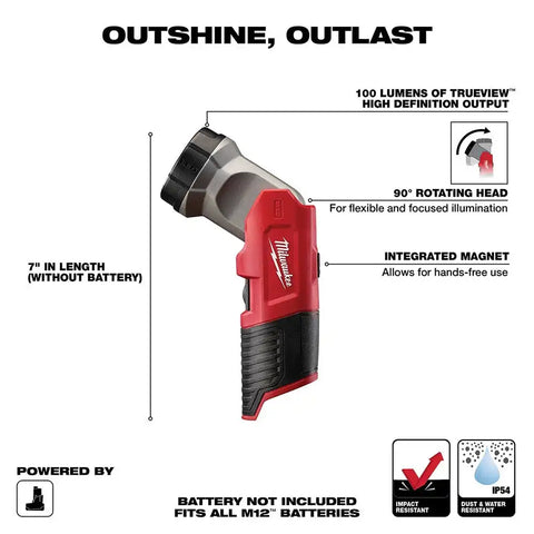 Milwaukee 49-24-0146 M12 LED Work Light (Bare Tool)