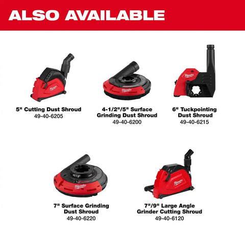 Milwaukee 49-40-6120 7" / 9" Large Angle Grinder Cutting Dust Shroud