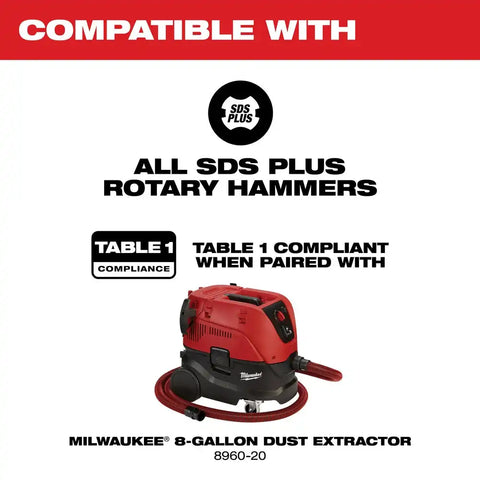 Milwaukee 5261-DE Vacuum Assisted Dust Extractor for SDS+