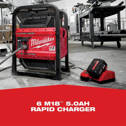Milwaukee MXF002-2XC MX FUEL CARRY-ON Portable 3600W/1800W Push Start Battery Powered Power Supply Generator Kit w/ Two Batteries