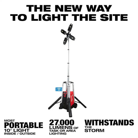 Milwaukee MXF041-1XC MX FUEL ROCKET 27,000 Lumen Tower Light/Charger Kit w/ Battery