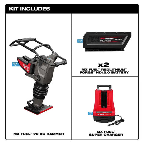 Milwaukee MXF270-2HD MX FUEL 70kg Rammer Kit