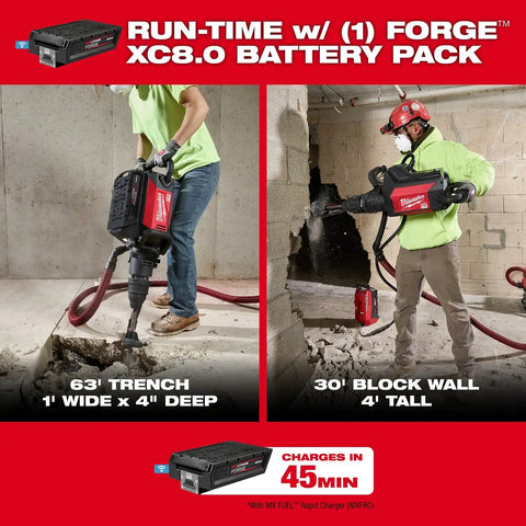 Milwaukee MXF365-0 MX FUEL 27 lb SDS MAX Cordless Demolition Hammer with AVS and ONE-KEY